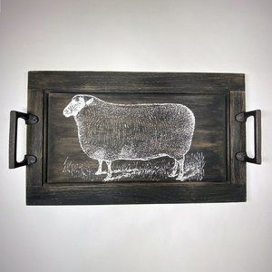 Wood Tray Lamb Farmhouse Decor